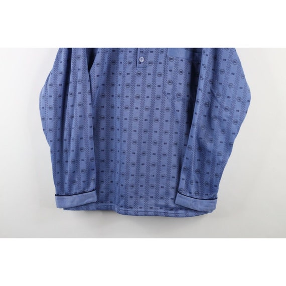 90s Streetwear Mens Large Geometric Long Sleeve H… - image 3