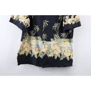 Chemise boutonnée hawaïenne plage fleurs fanées 2XL Streetwear des années 90 pour homme USA, chemise boutonnée hawaïenne vintage, chemise à fleurs pour homme, chemise papa vintage image 3