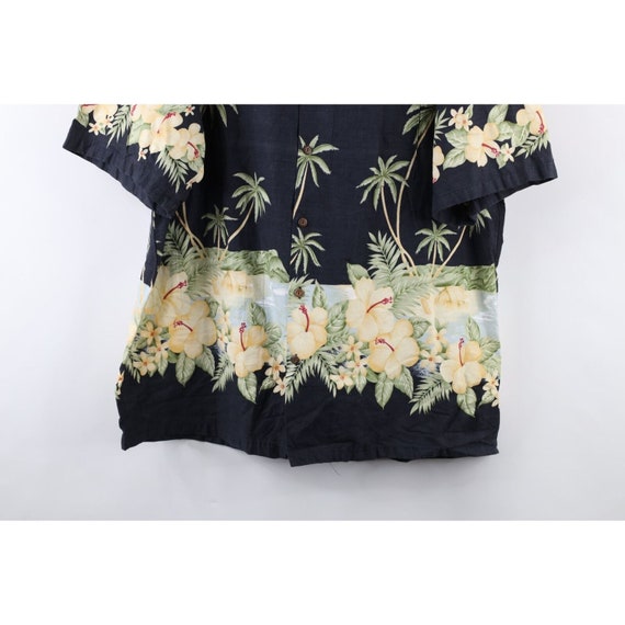 90s Streetwear Mens 2XL Faded Flower Beach Hawaii… - image 3