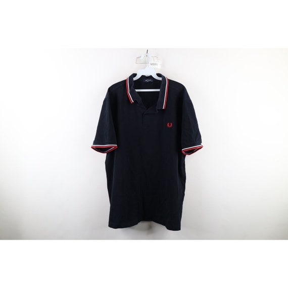 90s Fred Perry Mens 3XL Faded Striped Classic Logo