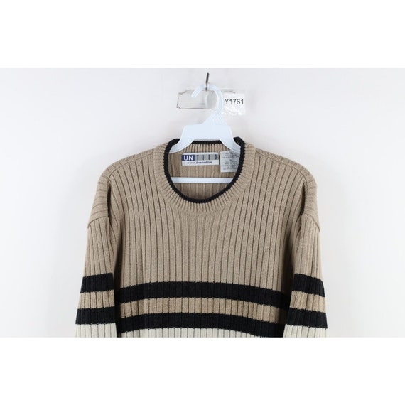 90s Streetwear Mens XL Striped Chunky Ribbed Knit… - image 2