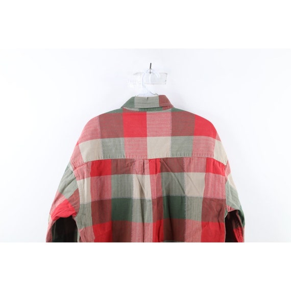 90s Streetwear Mens Large Thrashed Flannel Collar… - image 10