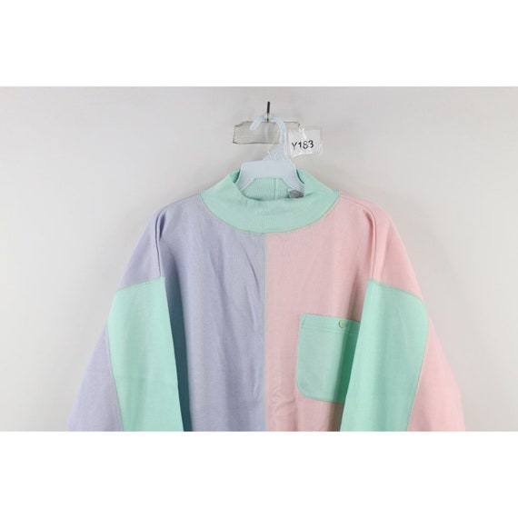 NOS Vintage 90s Streetwear Womens L Blank Pastel … - image 2