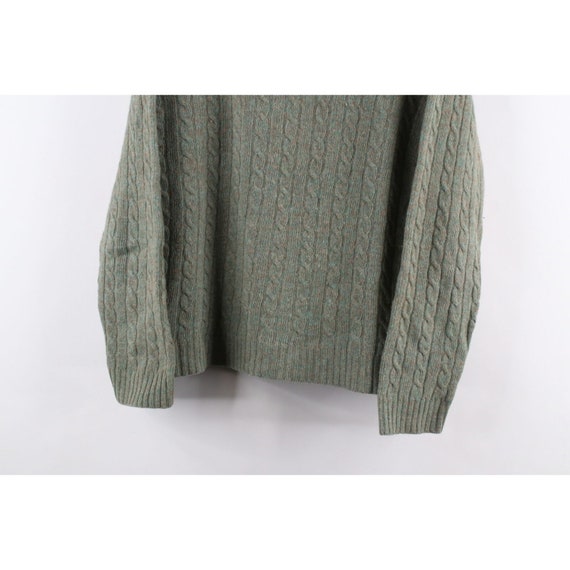 90s Ralph Lauren Womens L Wool Angora Blend Cable… - image 3