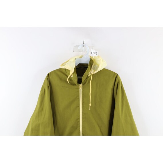 50s 60s Streetwear Mens M Distressed Full Zip Hooded Jacket 50s 60s Streetwear Mens M Distressed Full Zip Hooded Jacket