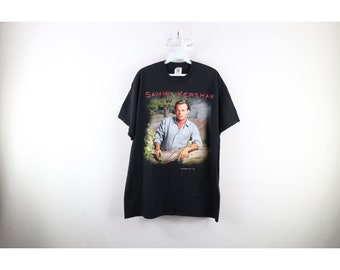 90s Mens Large Faded Matches Sammy Kershaw Band T-Shirt Black Cotton, Vintage Sammy Kershaw T-Shirt, 1990s Country Music T-Shirt, 90s Shirt