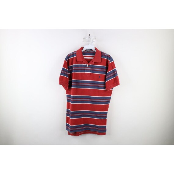 90s Ralph Lauren Mens Medium Faded Striped Color … - image 1