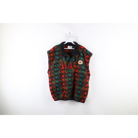 90s Streetwear Mens Large Rainbow Aztec Zip Off F… - image 10