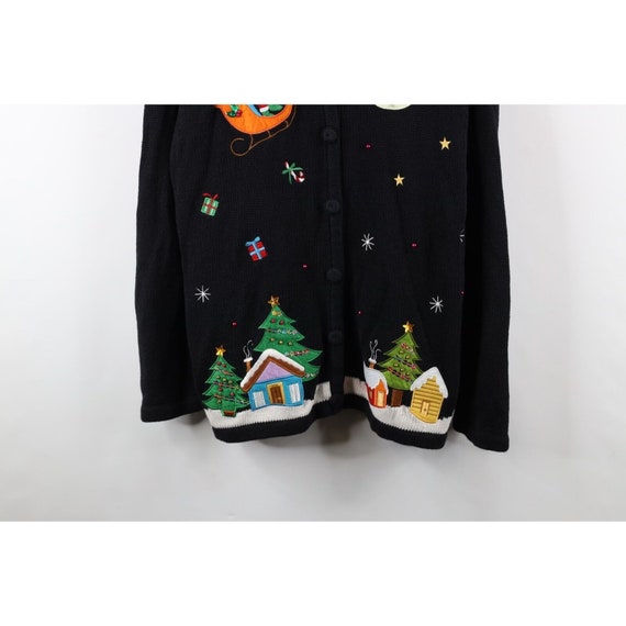 90s Streetwear Womens XL Christmas Santa Claus Kn… - image 3