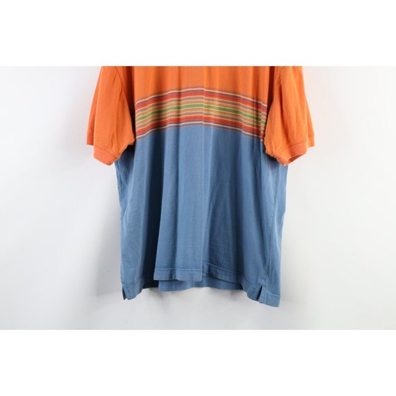 90s Gap Mens XL Faded Rainbow Striped Color Block… - image 7