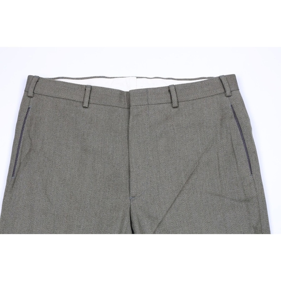 70s Streetwear Mens 35x31 Distressed Cuffed Wool Whipcord