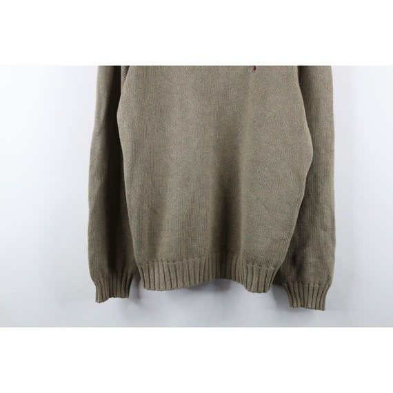 90s Ralph Lauren Mens Medium Faded Cotton Knit Cr… - image 3