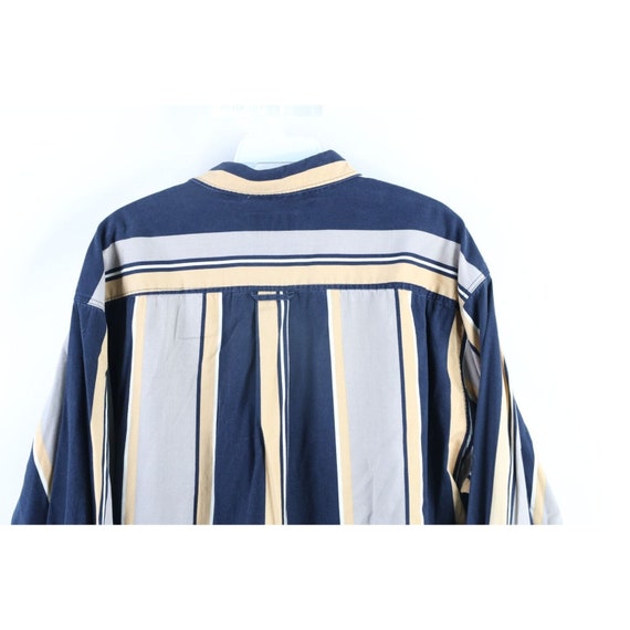 90s Streetwear Mens 2XL Faded Striped Color Block… - image 9