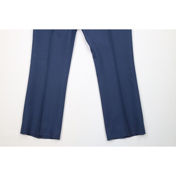 70s Streetwear Mens 38x32 Knit Flared Wide Leg Be… - image 4