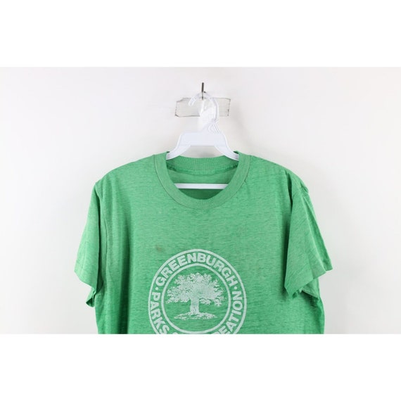 70s Mens Large Faded Thin Spell Out Greenburgh Pa… - image 2