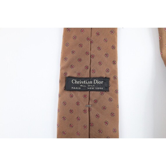 90s Christian Dior Geometric Silk Neck Tie Dress … - image 4