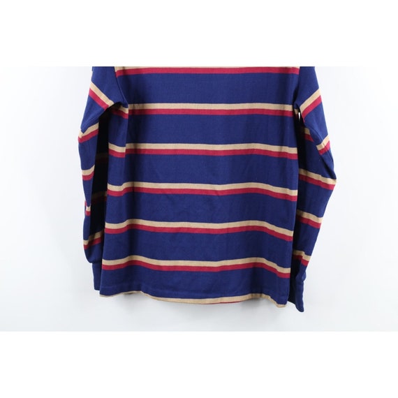 90s Streetwear Womens Medium Faded Striped Long S… - image 7