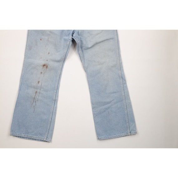 70s Streetwear Mens 34x28 Distressed Wide Leg Bel… - image 4