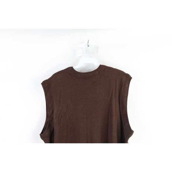 90s Streetwear Mens Size Large Blank Knit V-Neck … - image 6