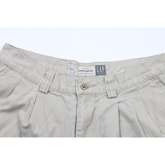 90s Gap Mens 30 Faded Relaxed Fit Pleated Above K… - image 5