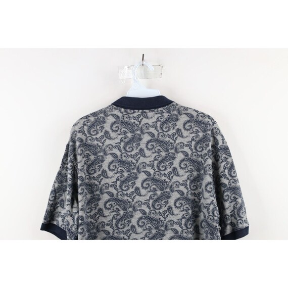 90s Streetwear Mens Large Faded Paisley All Over … - image 6