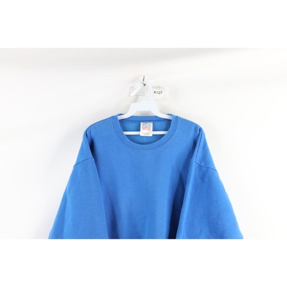 90s Streetwear Womens Large Faded Blank Crewneck … - image 2