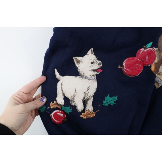 90s Country Primitive Womens XL Puppy Dog Apple S… - image 5