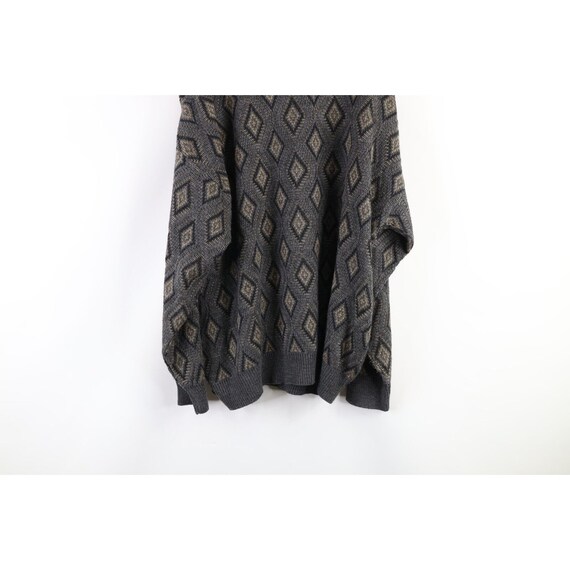 90s Streetwear Mens Size XL Baggy Diamond Knit Cr… - image 7