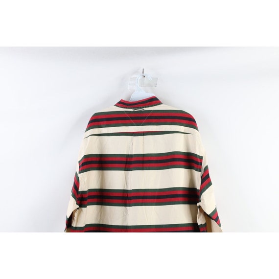 90s Tommy Hilfiger Mens XL Striped Color Block Co… - image 9