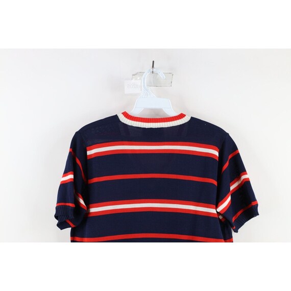 70s Womens XL Striped Lightweight Knit Sailing Sh… - image 7