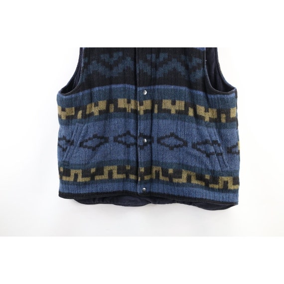 90s Streetwear Mens 2XLT Faded Reversible Wool Co… - image 3