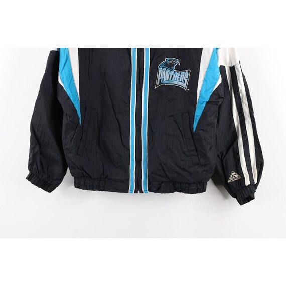 90s Boys Medium Spell Out Carolina Panthers Lined… - image 3