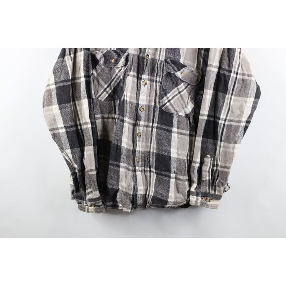 90s Streetwear Mens 2XL Faded Heavyweight Flannel… - image 3