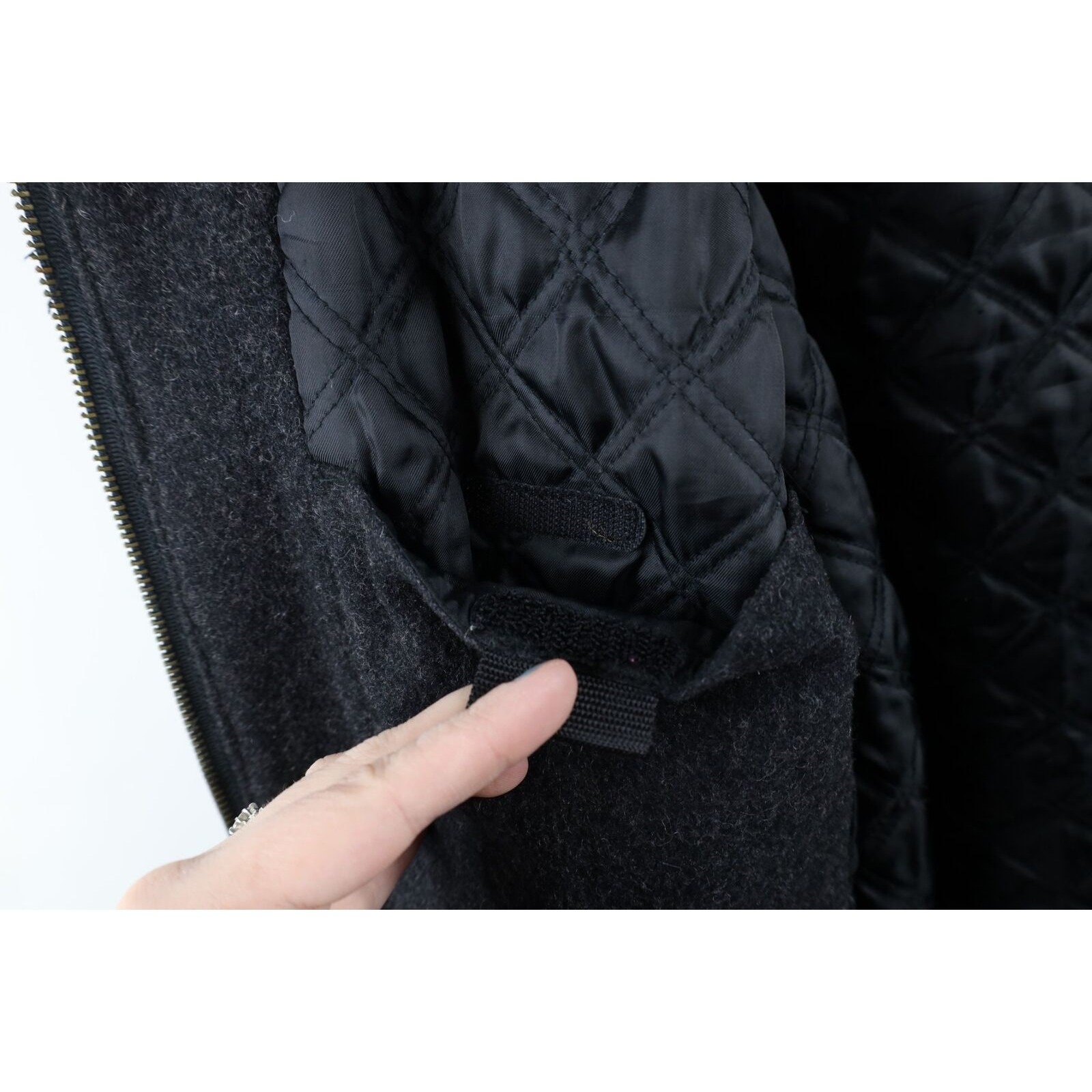 Vintage Y2K 2001 Gap Mens Large Wool Quilted Full Zip Bomber