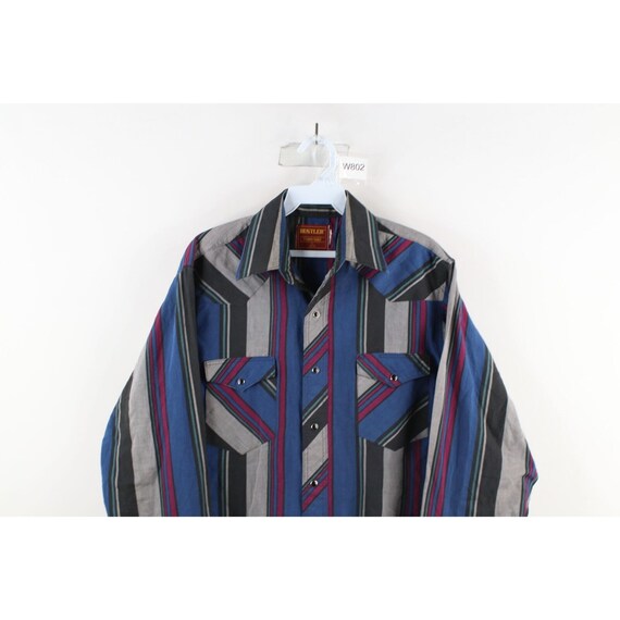 90s Streetwear Mens 15 32/33 Striped Color Block … - image 2