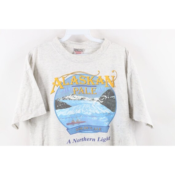 90s Mens Large Distressed Spell Out Alaskan Pale … - image 2