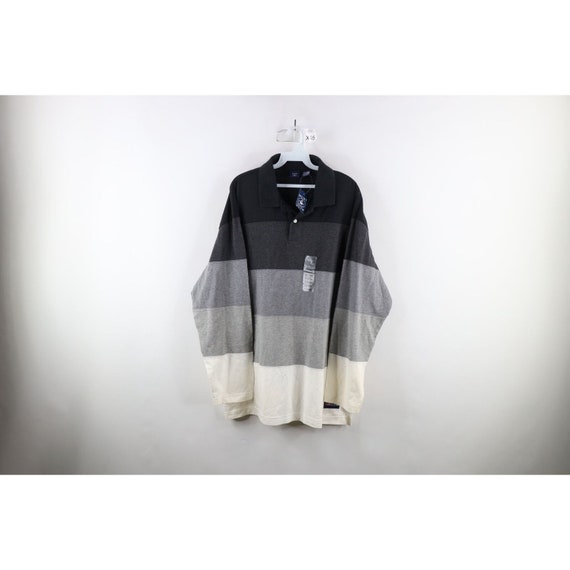 Deadstock Vintage 90s Streetwear Mens XL Striped … - image 1