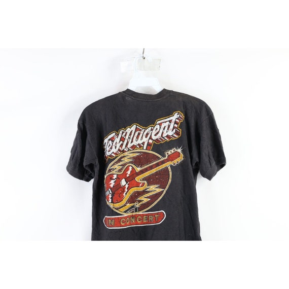 80s Mens Small Distressed Ted Nugent In Concert B… - image 8