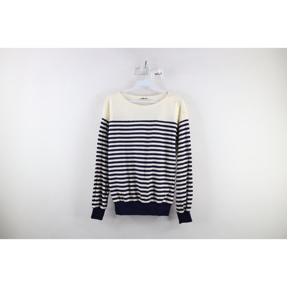 70s Streetwear Womens Large Striped Lightweight K… - image 1