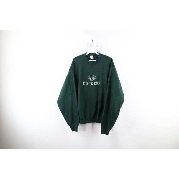 90s Dockers Mens 2XL XXL Faded Spell Out Crewneck 
