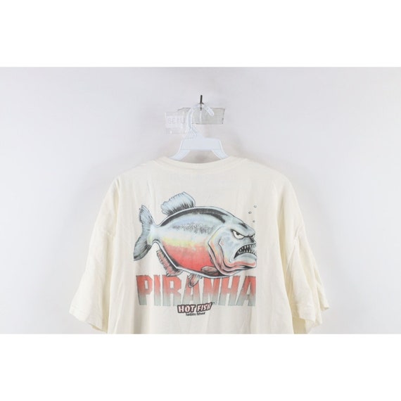 90s Streetwear Mens XL Spell Out Hot Fish Piranha… - image 9
