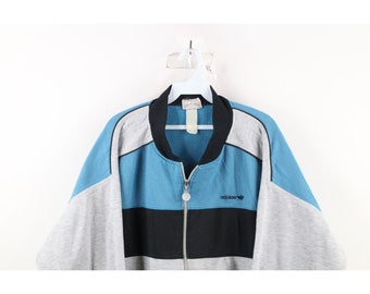 80s Adidas Mens 2XL Spell Out Color Block Full Zip Track 80s Adidas Mens 2XL Spell Out Color Block Full Zip Track