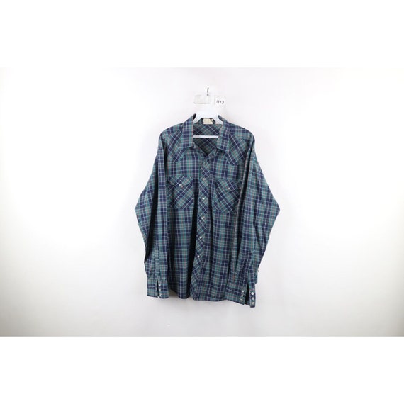 70s Streetwear Mens XL Faded Sheer Western Rodeo … - image 1