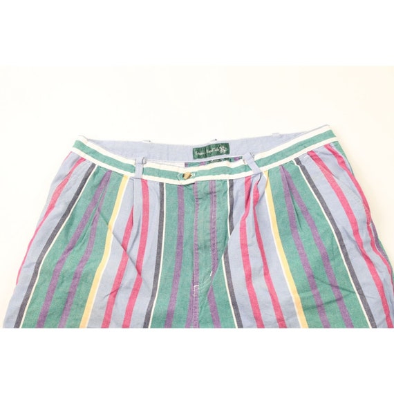 90s Streetwear Mens 40 Rainbow Striped Color Bloc… - image 2