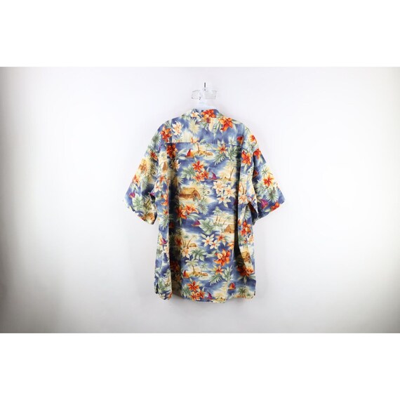 90s Streetwear Mens XLT All Over Print Flower Bea… - image 6