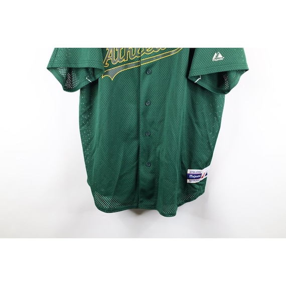 90s Majestic Mens 4XL Spell Out Oakland Athletics… - image 3