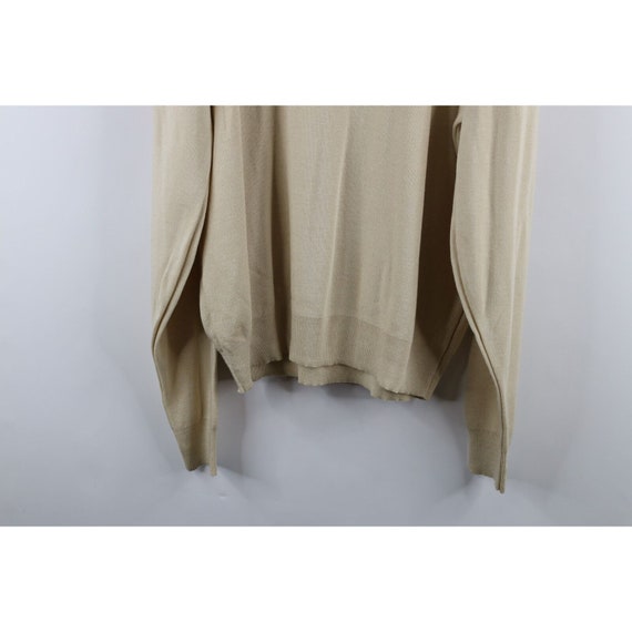 70s Streetwear Mens Size Large Blank Knit V-Neck … - image 7