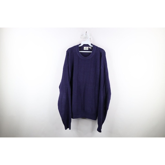 90s Streetwear Mens XL Faded Chunky Ribbed Knit C… - image 1