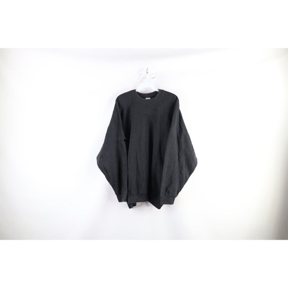 90s Streetwear Womens 3XL Faded Blank Crewneck Sw… - image 1