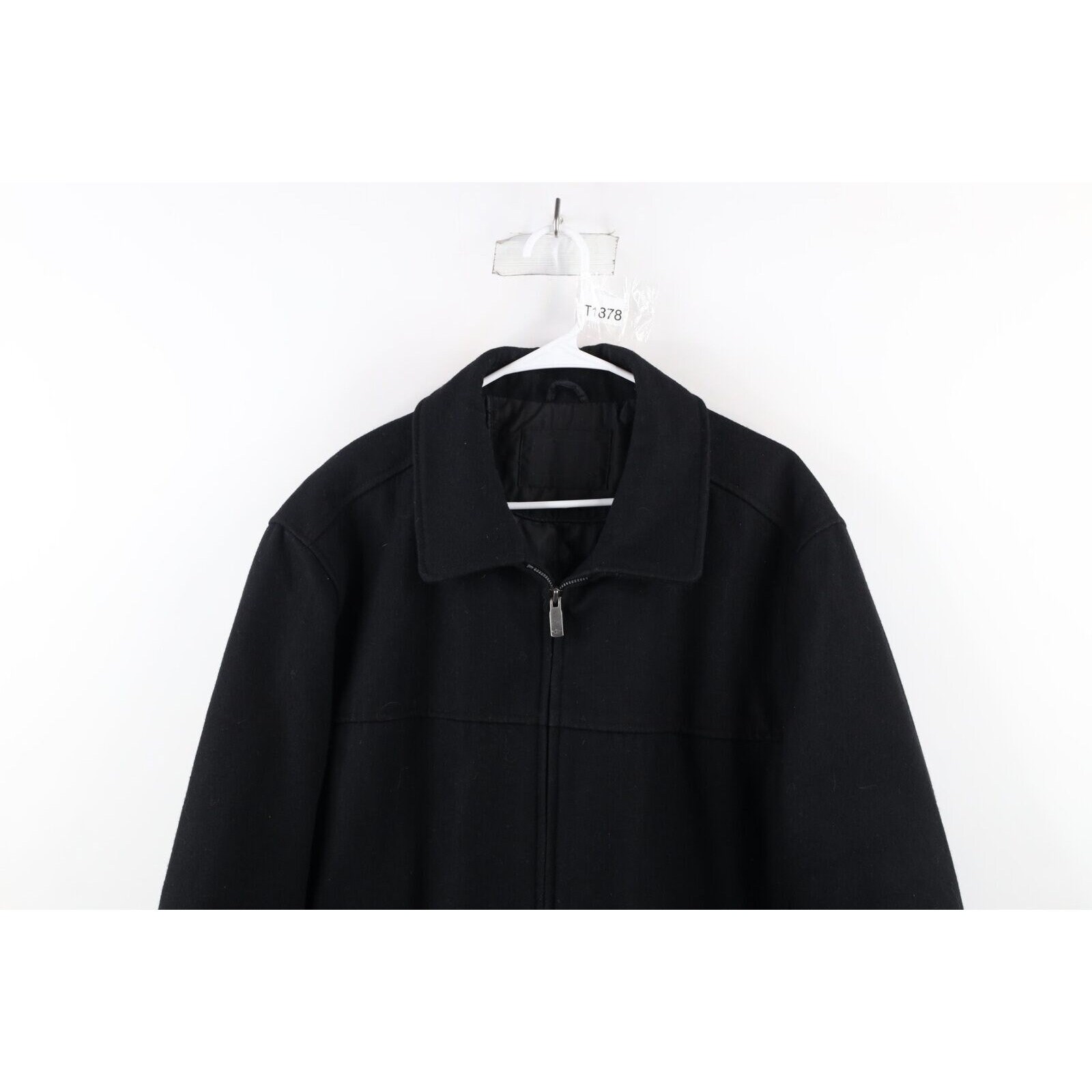 90s Streetwear Mens XL Faded Quilted Wool Full Zip Bomber